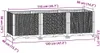 A diagram showing the dimensions of a raised garden bed. Produktbild-Vorschau