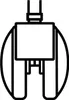 A line drawing of a business trolley. Voir les images du produit