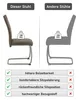 Hela Tische, 4er Set Freischwinger Stuhl, Esszimmerstuhl Produktbild-Vorschau 6