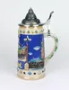 Bierkrug mit Deckel Hamburg Wahrzeichen hellblau 24 cm 0,5 Produktbild-Vorschau 4