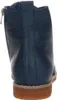 The back view of a blue leather bootie. Anteprima dell’immagine prodotto