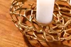 Eleganter Kerzenhalter ABSTRACT 38cm gold Kranz aus Ästen Produktbild-Vorschau 3