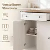 VASAGLE Kücheninsel mit 3 Türen, 106,8 x 40 x 89,2 cm, Weiß Produktbild-Vorschau 6