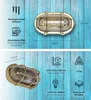 Außenlampe Wand Maritim aus Messing Glasschirm Geriffelt Produktbild-Vorschau 5