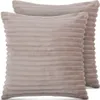 Dekokissen 50x50cm Hellbraun 2er-Pack, Kuschelig weicher Produktbild-Vorschau 1