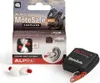 Packaging and product for Alpine MotoSafe Race earplugs. Produktbild-Vorschau
