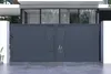 Schiebetor aus aluminium 4m VELETA H.160cm grau Produktbild-Vorschau 2