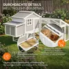 ECD Germany Kurník s výbehom Zimný kurník z masívneho dreva Náhľad obrázku produktu 5