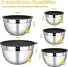 Terlulu Edelstahl Rührschüssel Set 5er - Luftdichter Produktbild-Vorschau 8