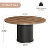 A round table with dimensions and weight capacity indicated. Anteprima dell’immagine prodotto