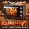 HOMCOM Mini Backofen mit Umluft, Drehspieß, 36L 90–230℃ 60 Produktbild-Vorschau 5
