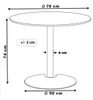 Runder Esstisch VICTORY SLIM Ø 70 cm | Filigraner Produktbild-Vorschau 5