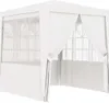 vidaXL Profi-Partyzelt mit Seitenwänden 2×2m Weiß 90 g/m² Produktbild-Vorschau 14