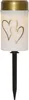 Star Trading Bougie funéraire LED solaire blanc cœurs dorés Voir les images du produit 1