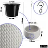 KADAX vaso pensile, cesto pensile con catena e gancio, vaso Anteprima dell’immagine prodotto 3