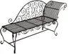 Ławka ogrodowa Lamington 950393, czarna, metal, 163 x 47,5 Podgląd zdjęcia produktu 2