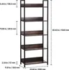 SucceBuy-Bücherregal aus Metall, hohes 5-stöckiges Produktbild-Vorschau 7