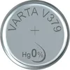 A close-up, top-down view of a Varta V379 button cell battery. Produktbild-Vorschau