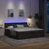 vidaXL Letto ottomano con materassi e LED in tessuto nero Anteprima dell’immagine prodotto 3