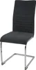 A single gray dining chair with a chrome cantilever base, shown against a white background. Náhled obrázku produktu