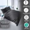 Bettwäsche 200x 200 cm Baumwolle Satin Damast Set Gestreift Produktbild-Vorschau 3