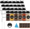 24er Gewürzgläser Set,120ml Glas Gewürzdosen eckig Produktbild-Vorschau 1