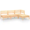 vidaXL 4 tlg. Garten Lounge Set Massivholz Kiefer - Produktbild-Vorschau 3