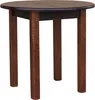 A round wooden dining table with four legs, shown against a white background. Produktbild-Vorschau