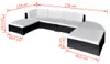 vidaXL 6-tlg. Garten-Lounge-Set mit Auflagen Poly Rattan Produktbild-Vorschau 3