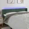 LED Kopfteil Dunkelgrün 183x16x78/88 cm Samt Produktbild-Vorschau 2