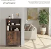 Buffet Doncaster 60x38x125cm - Bois foncé industriel, Voir les images du produit 4