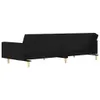 Möbel Schlafsofa 2-Sitzer mit 2 Kissen Schwarz Stoff - Produktbild-Vorschau 7