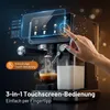 ZELURXX 3-in-1 Espressomaschine, 20 Bar Druck, 1350W Produktbild-Vorschau 3