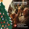 A grandfather and child are looking at a Christmas tree with an advent calendar. Produktbild-Vorschau