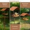 Maxito Vogelhaus mit Ständer wetterfest aus Metall und Produktbild-Vorschau 4