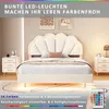 ProximaX Doppelbett 140x200 cm mit Muschelkopfteil, Samt Produktbild-Vorschau 10