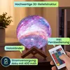 3D Galaxy Mond Lampe 15cm mit 16 Farben – Dimmbare LED Produktbild-Vorschau 3