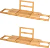 2er Set Bambus Badewannenablage Wannenablage Ausziehbar Produktbild-Vorschau 1