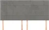 vidaXL Kopfteil Hellgrau 200 x 5 x 118/128 cm Samt Produktbild-Vorschau 3