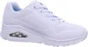 A white Skechers sneaker with blue accents is shown from the side against a white background. Produktbild-Vorschau
