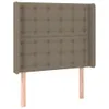 Kopfteil mit Ohren Taupe 93x16x118/128 cm Stoff Produktbild-Vorschau 1