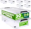 DEUBA® 6x 30L Scatole in Plastica Trasparente Senza BPA Anteprima dell’immagine prodotto 10