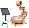 esotec Solar Keramik Kaskadenbrunnen Lucca mit Akku und LED Produktbild-Vorschau 2