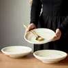 Teller set 4Stück Ø22 cm Keramik Speiseteller Suppenteller Produktbild-Vorschau 8