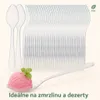 Plastové lyžičky Priehľadné 50 ks Opakovateľné riady Náhľad obrázku produktu 2
