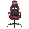 vidaXL Gaming-Stuhl mit Fußstütze Schwarz und Weinrot Produktbild-Vorschau 4