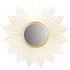 A sunburst mirror with a gold frame and a reflective center. Produktbild-Vorschau