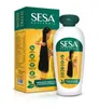 A bottle of Sesa Ayurvedic hair oil and its packaging are shown against a white background. Produktbild-Vorschau