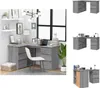 vidaXL Bureau d'angle Gris Sonoma 145x100x76 cm Bois Voir les images du produit 1