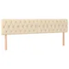 The Living Store Bettgestell mit Kopfteil Creme 120x190 cm Produktbild-Vorschau 8